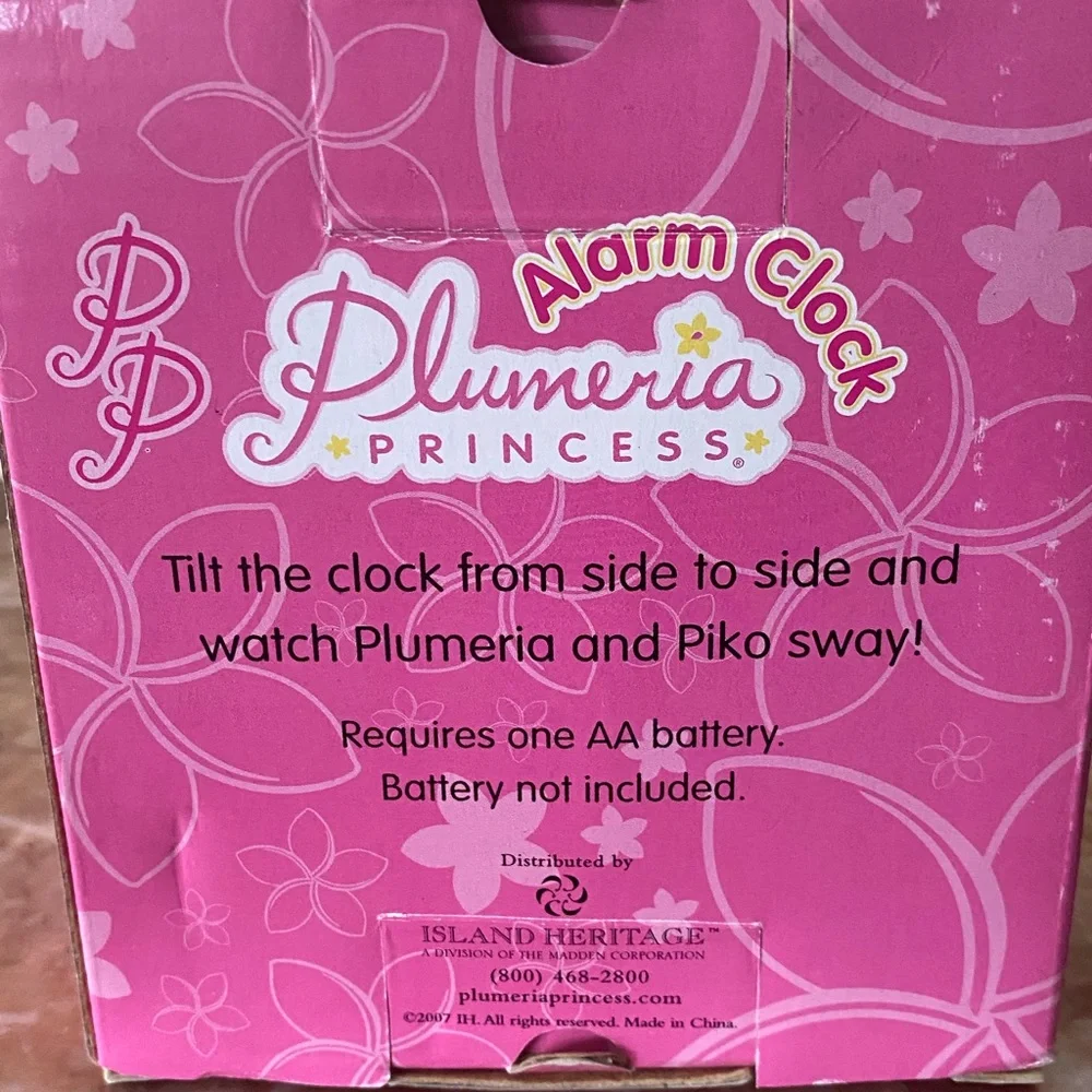 Plumeria Princess Pink Alarm Clock